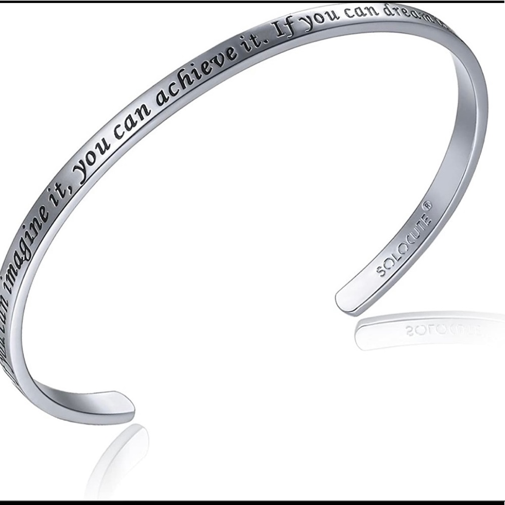 SOLOCUTE Silver Bangle Bracelet